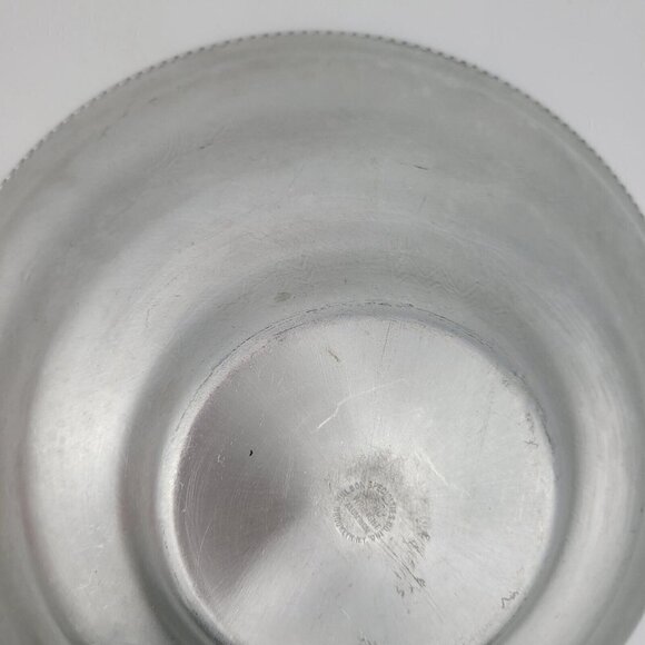 Vtg Hand Wrought Aluminum Serving Bowl Floral Roses Embossed Wilson Specialties - Picture 13 of 16